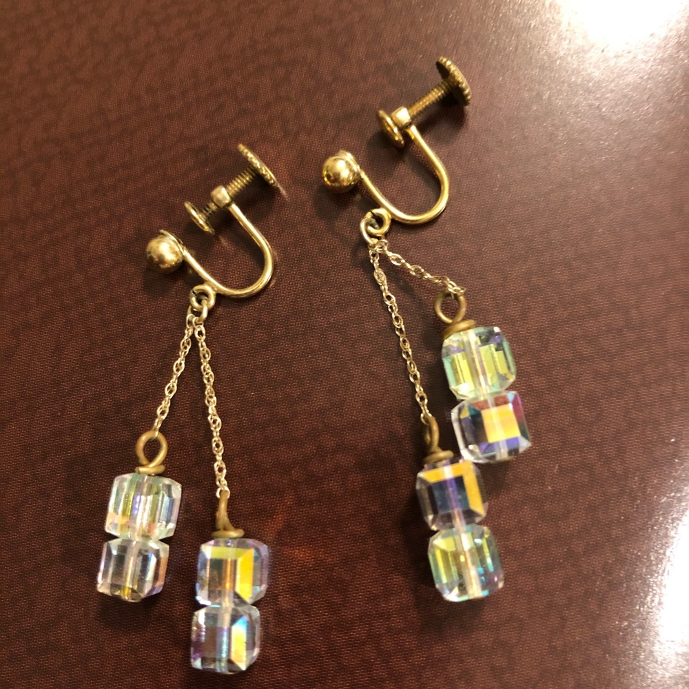 Vintage clip earrings 14kt GF screw back